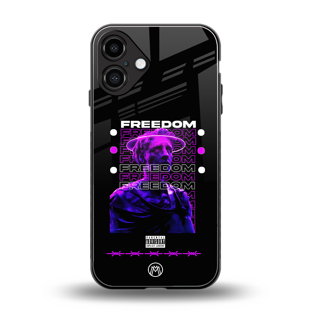 freedom back phone cover | glass case for iphone 16 plus