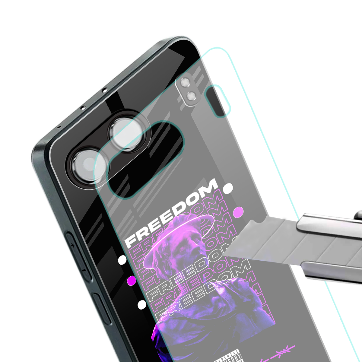 freedom back phone cover | glass case for oneplus nord 4