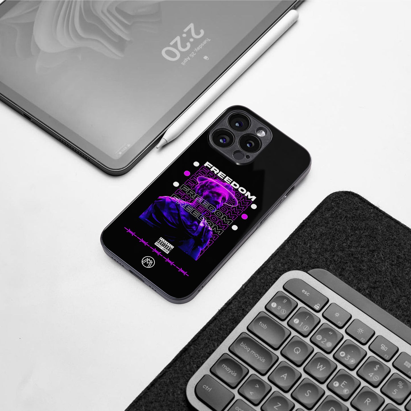 freedom back phone cover | glass case for iphone 16 pro