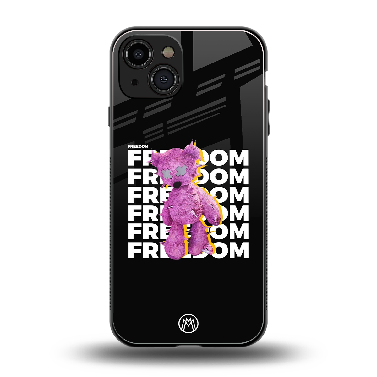 freefall back phone cover | glass case for iphone 15