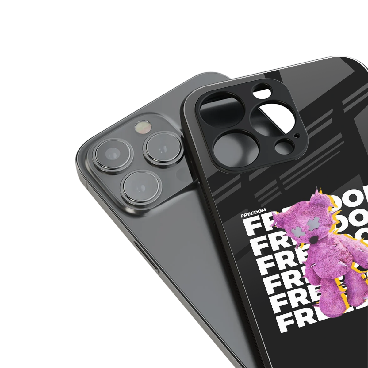 freefall back phone cover | glass case for iphone 14 pro max