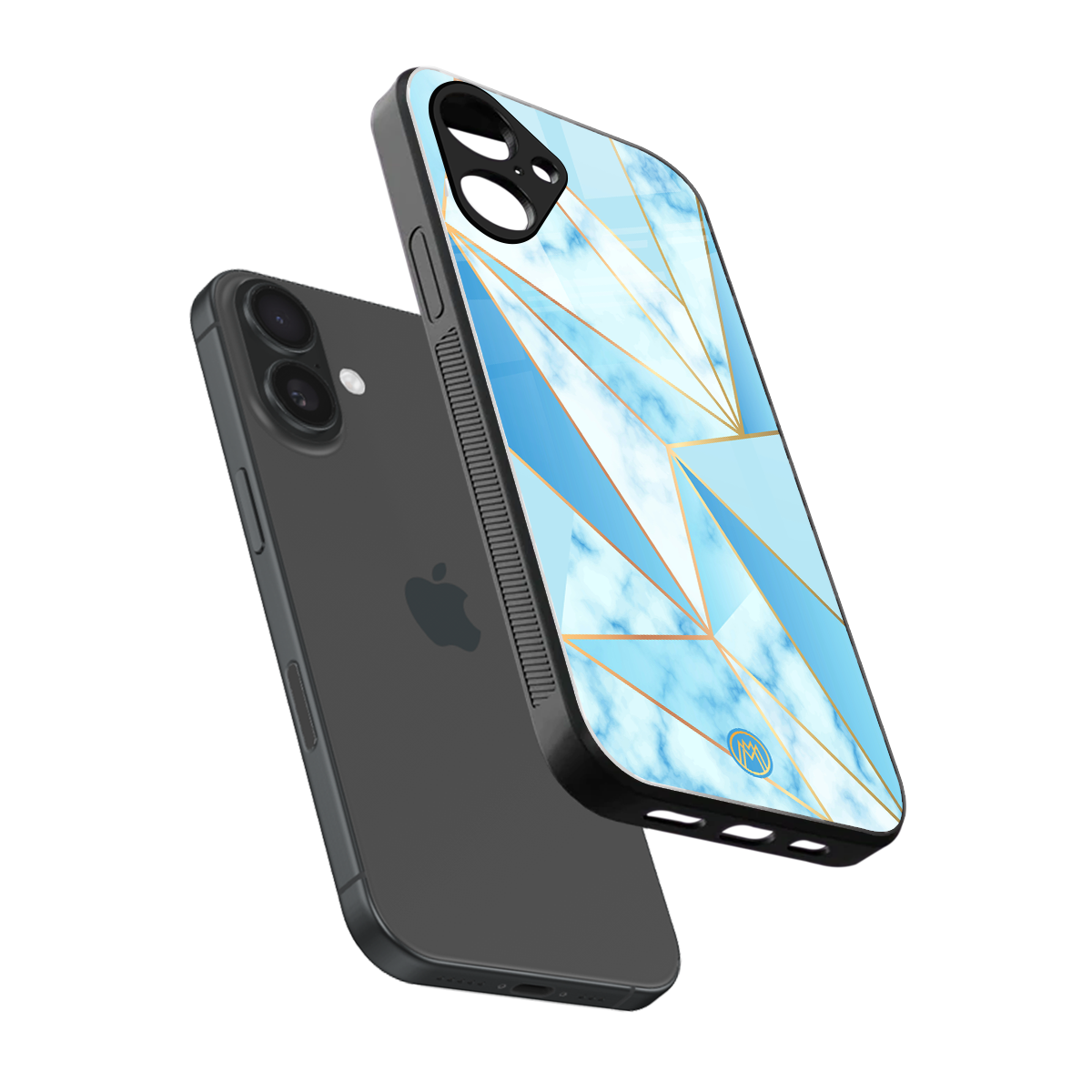 french marble back phone cover | glass case for iphone 16