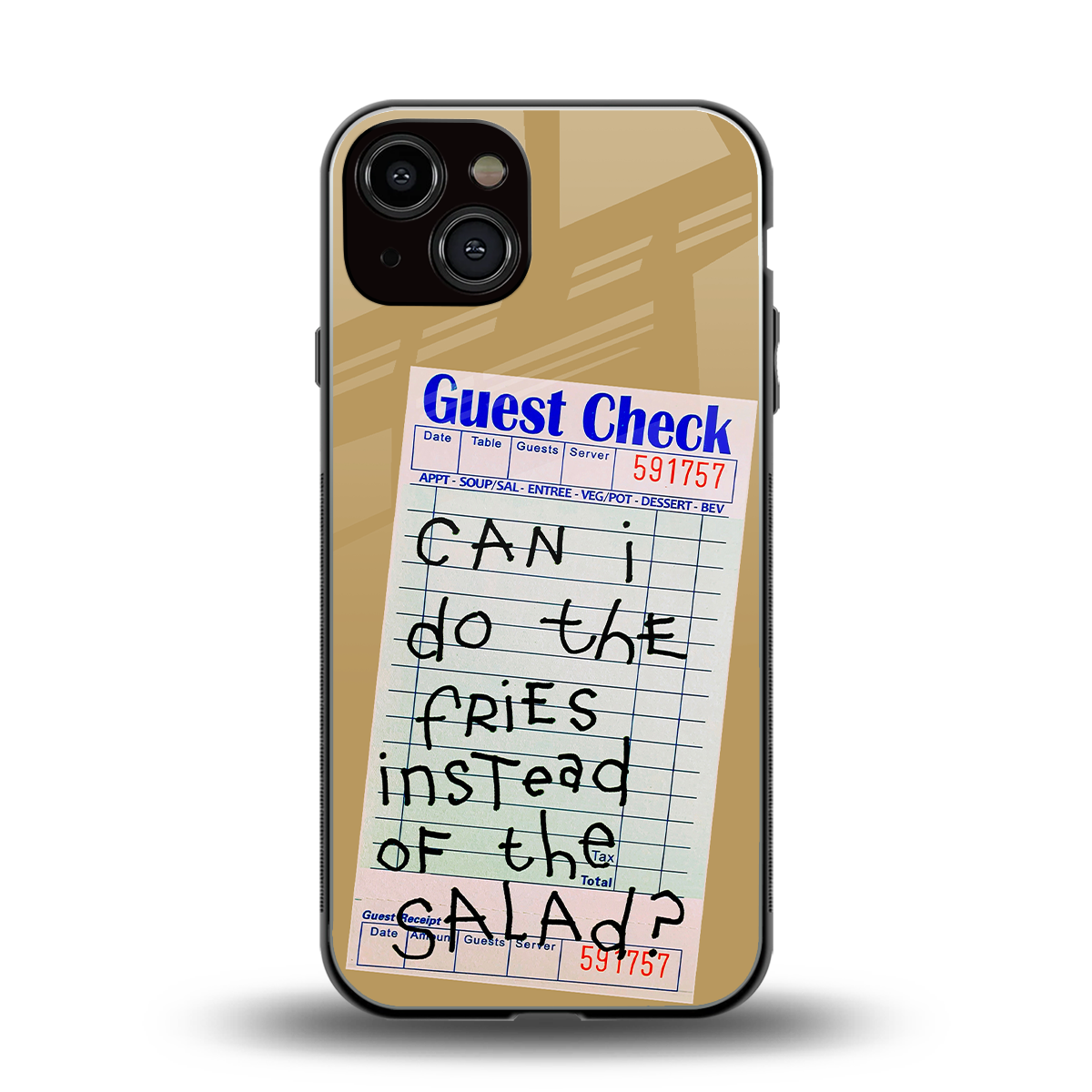 fries over salad back phone cover | glass case for iphone 13