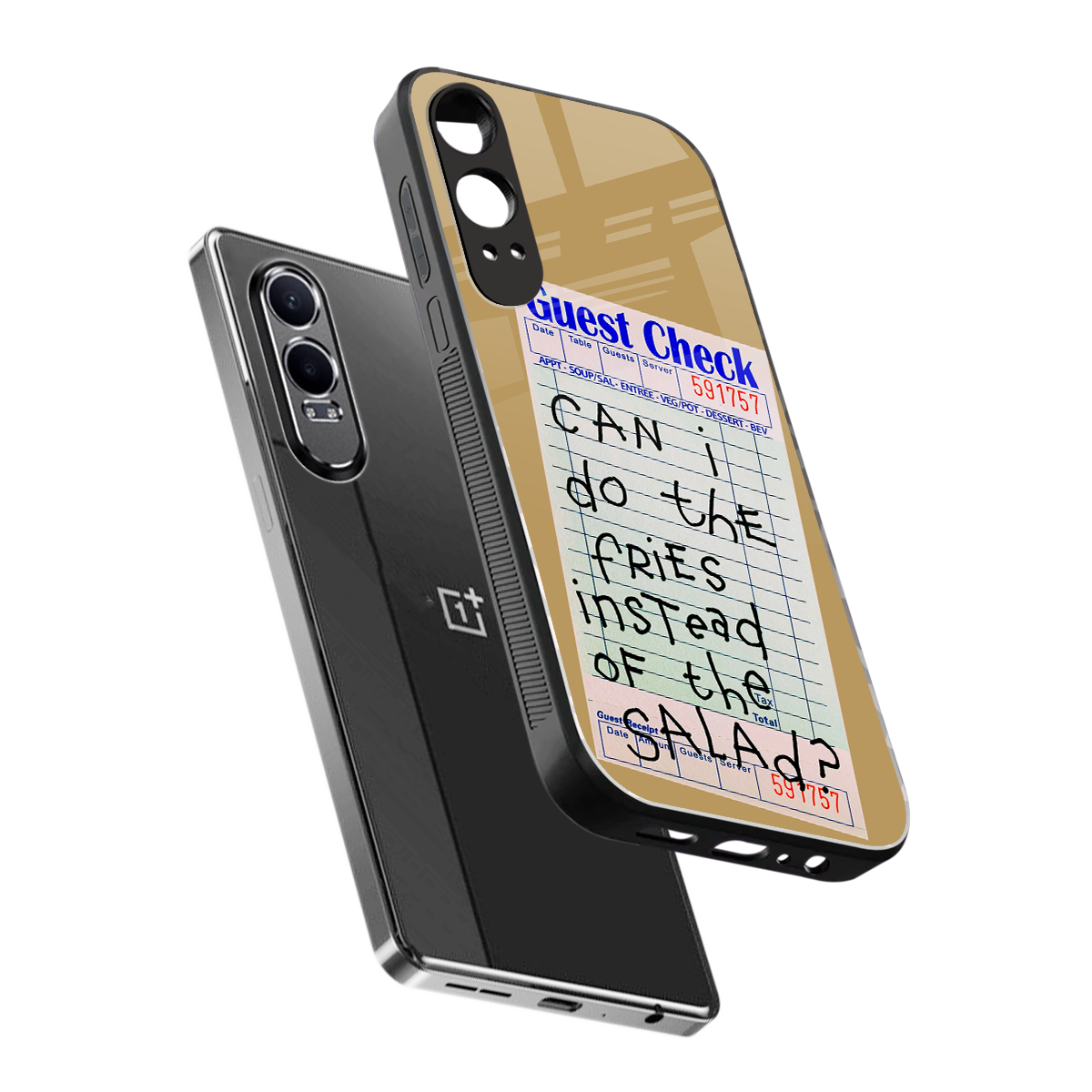 fries over salad back phone cover | glass case for oneplus nord ce 4 lite