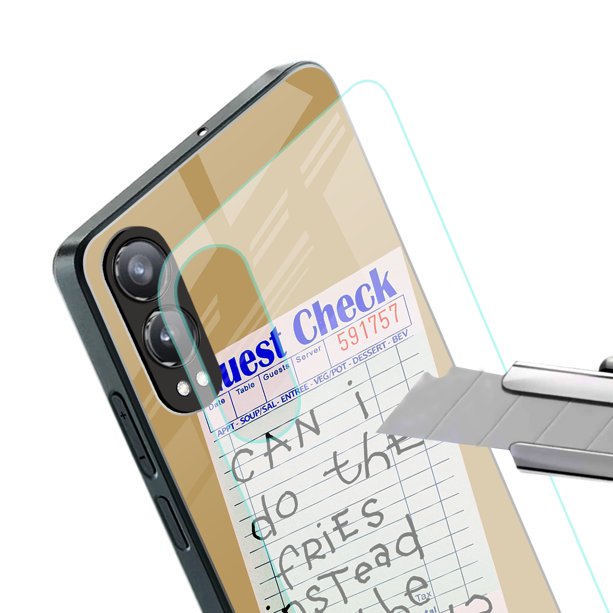 fries over salad back phone cover | glass case for oneplus nord ce 4 lite