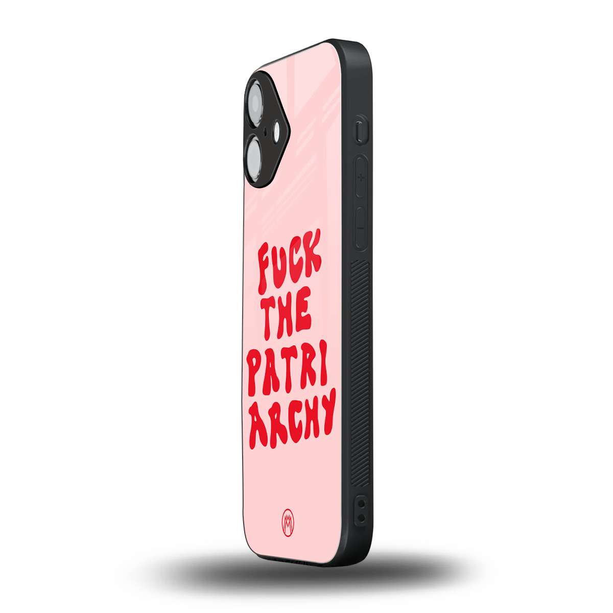 fuck the patriarchy back phone cover | glass case for iphone 16 plus