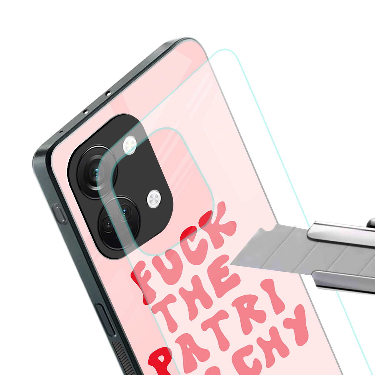 fuck the patriarchy back phone cover | glass case for oneplus nord 3