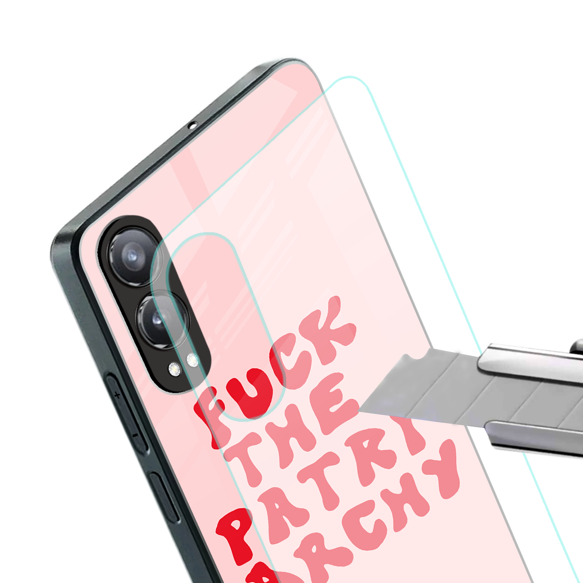 fuck the patriarchy back phone cover | glass case for oneplus nord ce 4 lite