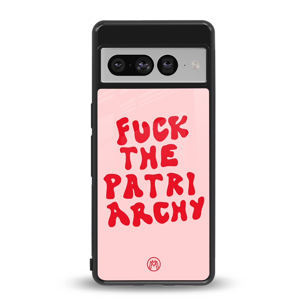 fuck the patriarchy back phone cover | glass case for google pixel 7 pro