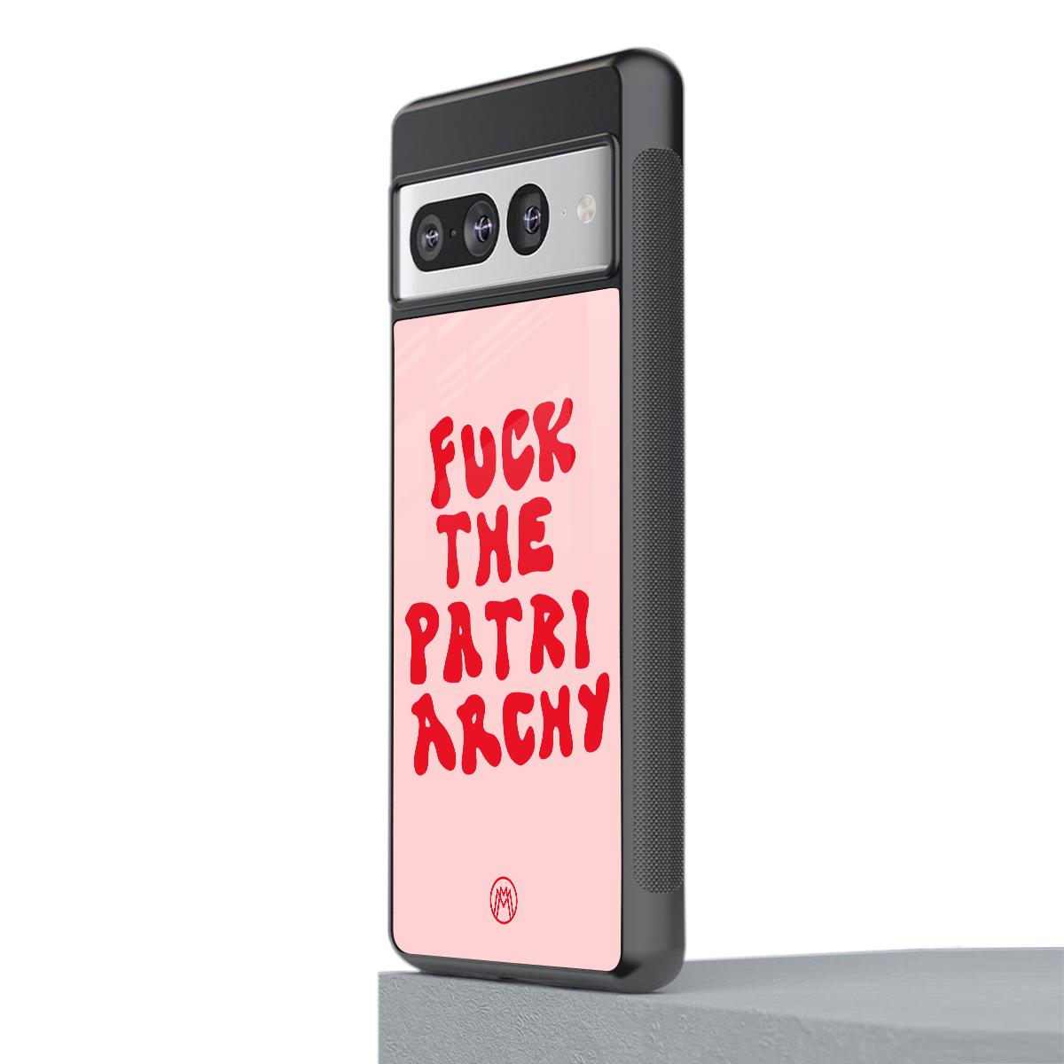 fuck the patriarchy back phone cover | glass case for google pixel 7 pro