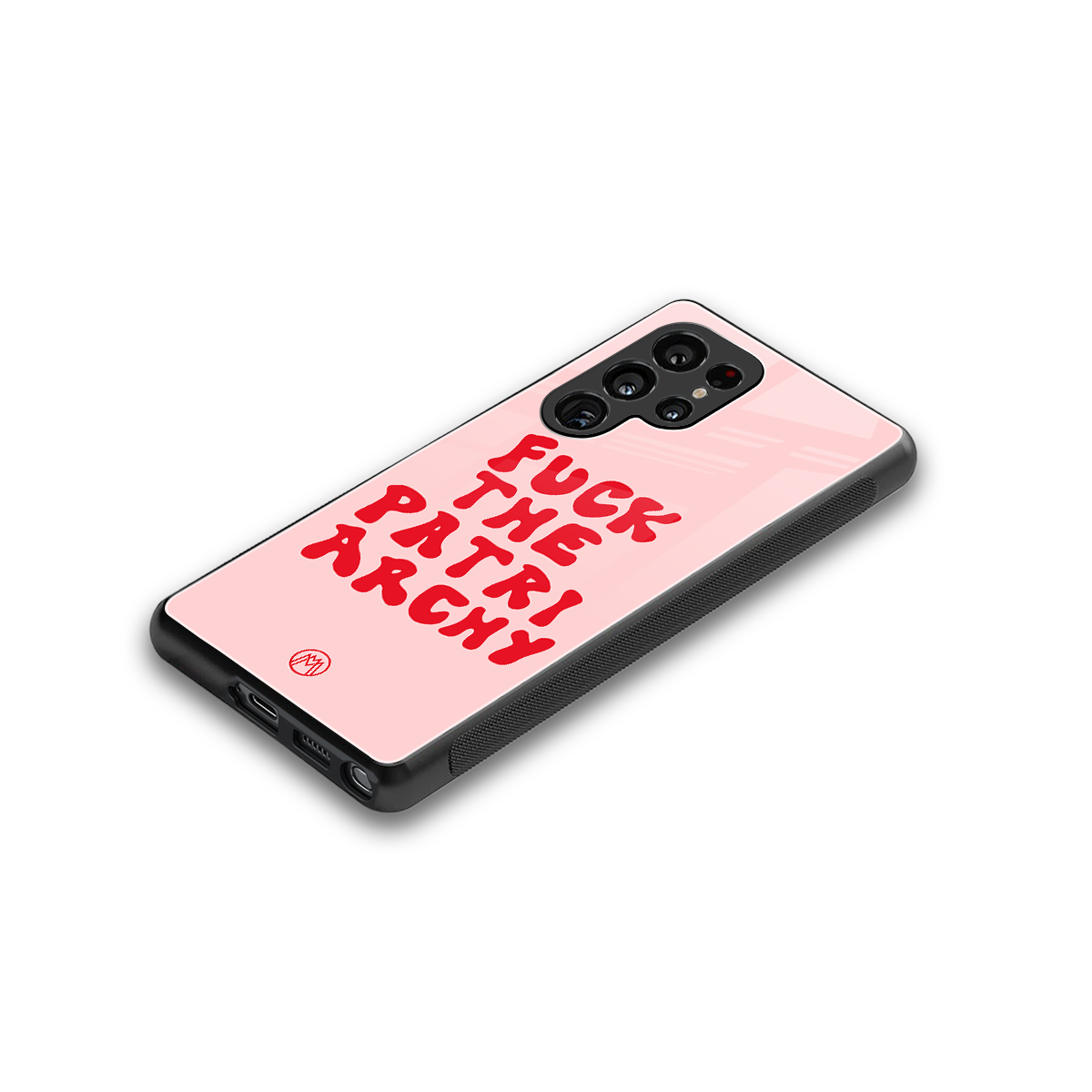 fuck the patriarchy back phone cover | glass case for samsung galaxy s25 ultra