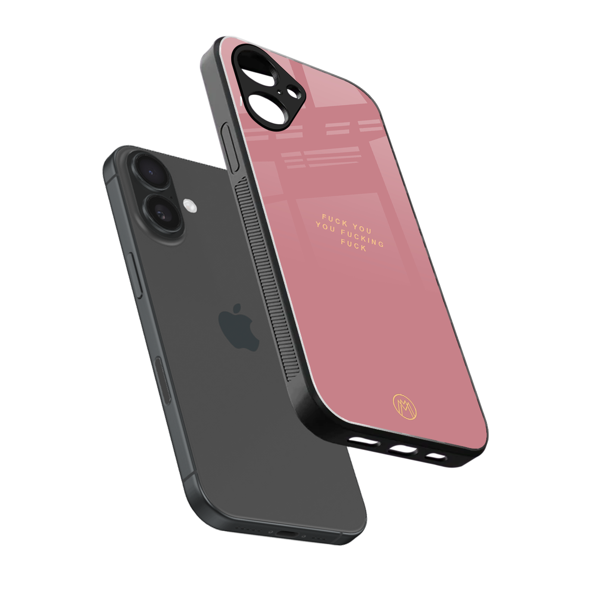fuck you back phone cover | glass case for iphone 16