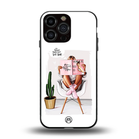 full glam vogue back phone cover | glass case for iphone 14 pro max
