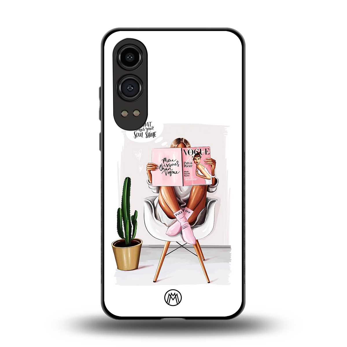 full glam vogue back phone cover | glass case for oneplus nord ce 4 lite