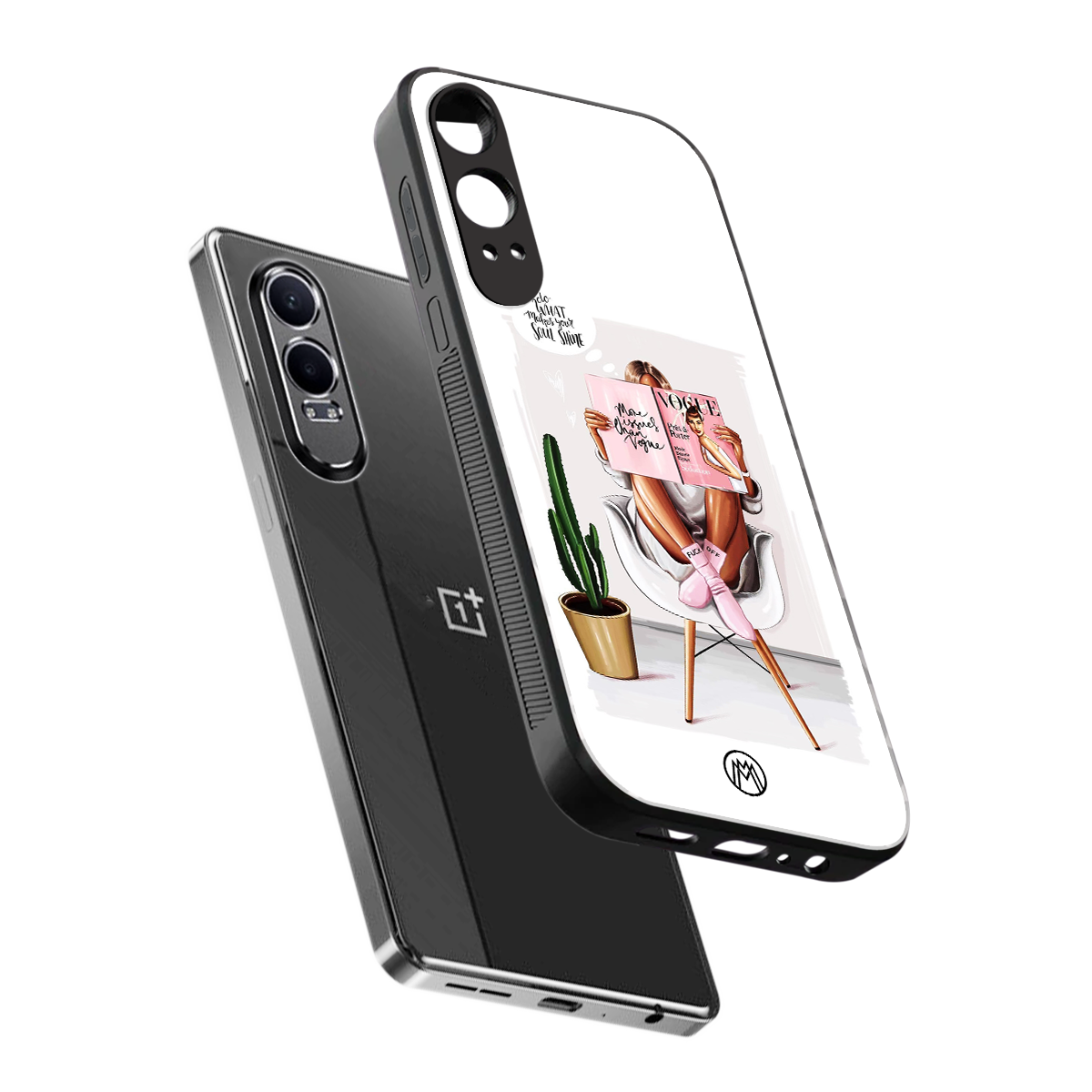 full glam vogue back phone cover | glass case for oneplus nord ce 4 lite