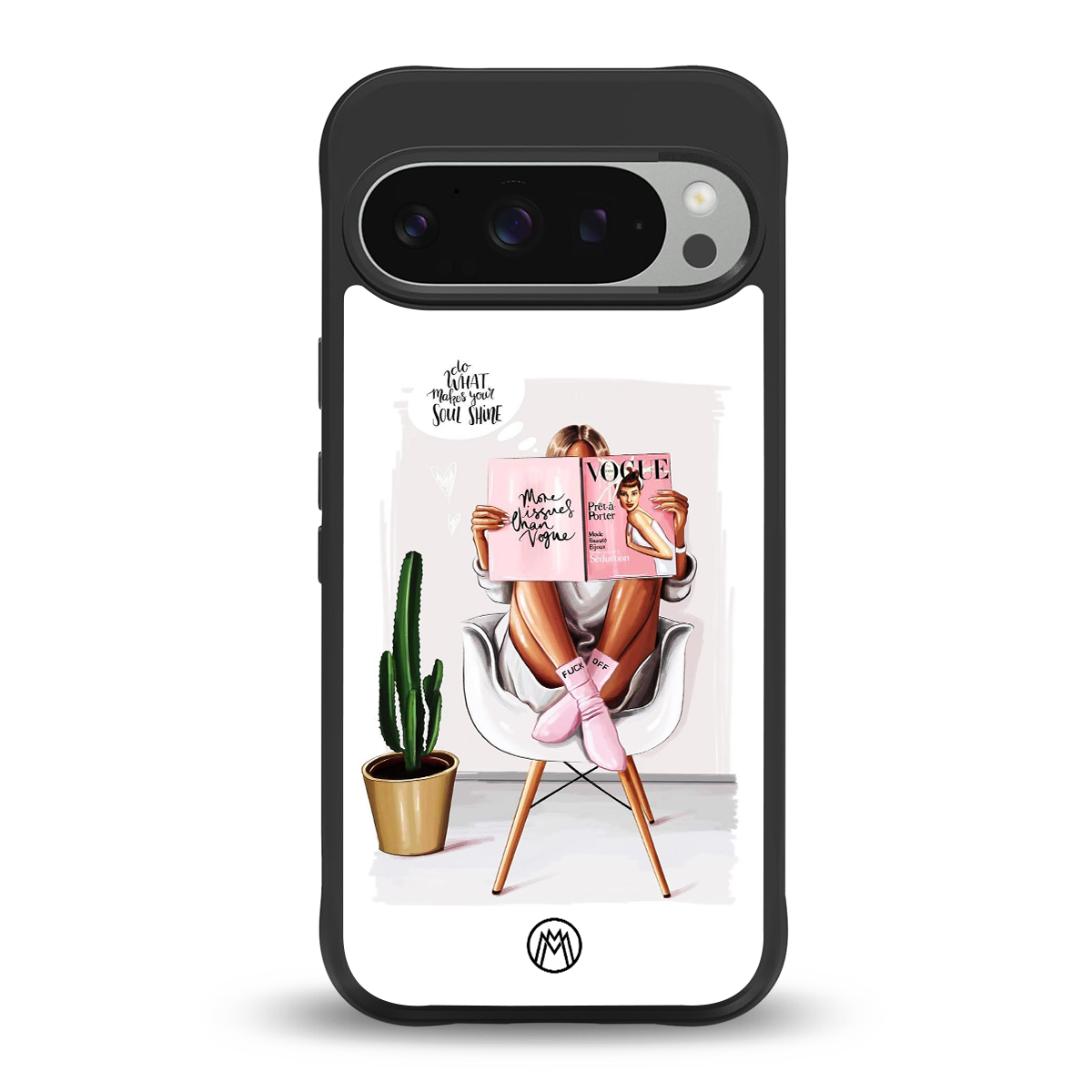 full glam vogue back phone cover | glass case for google pixel 9 pro