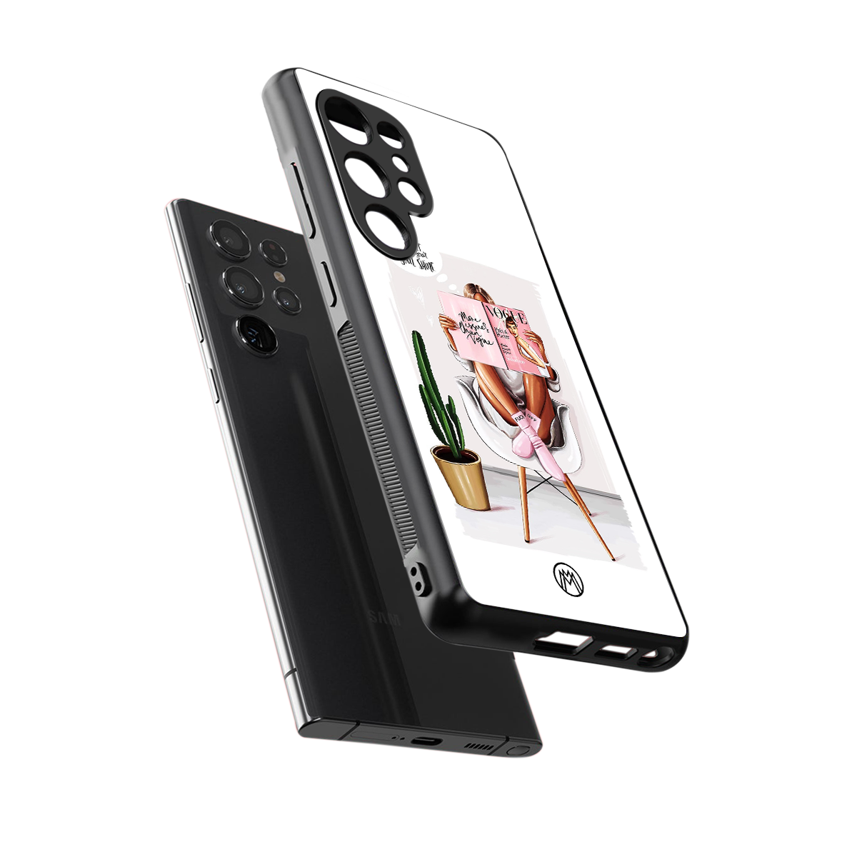 full glam vogue back phone cover | glass case for samsung galaxy s25 ultra