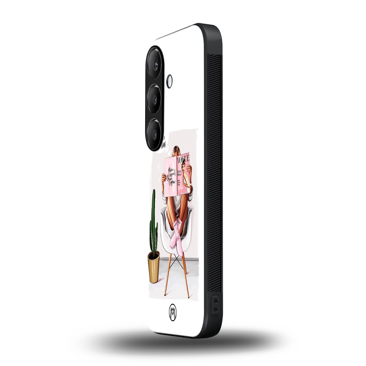 full glam vogue back phone cover | glass case for samsung galaxy s24 fe