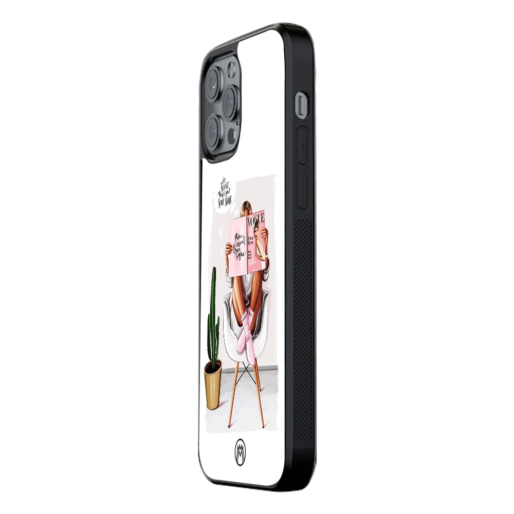 Slim Glass Back Phone Case for Multiple Brands โ iPhone, Samsung, Redmi, OnePlus, Oppo, Vivo