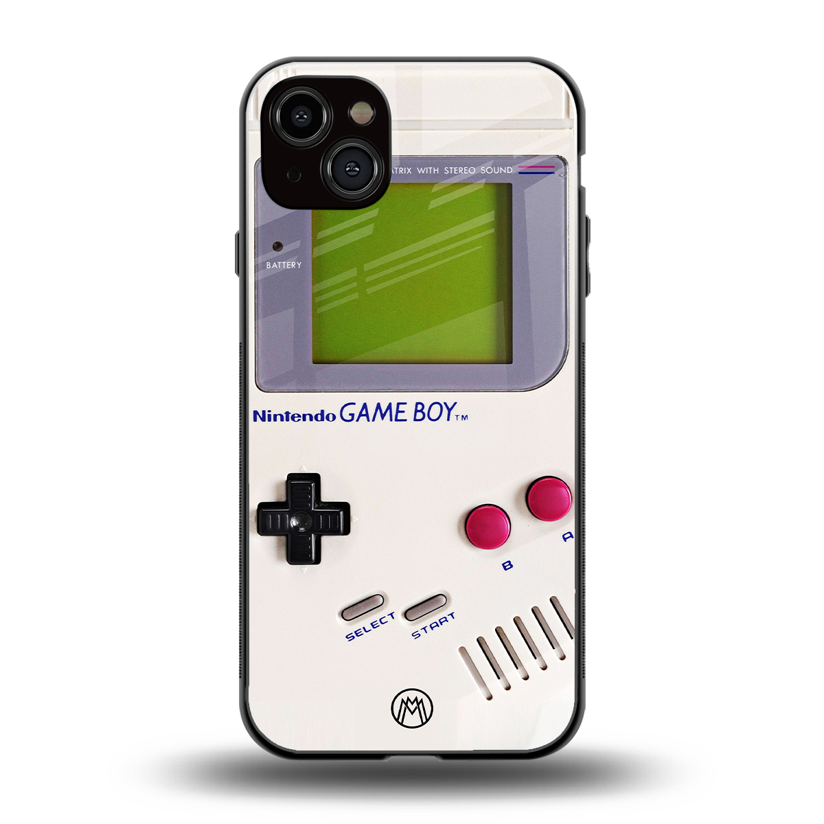 gameboy classic back phone cover | glass case for iphone 15 plus