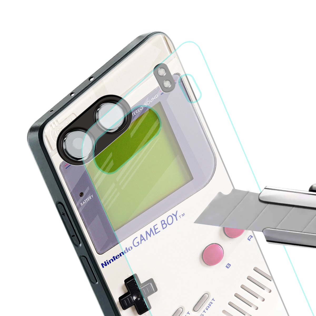 gameboy classic back phone cover | glass case for oneplus nord 4