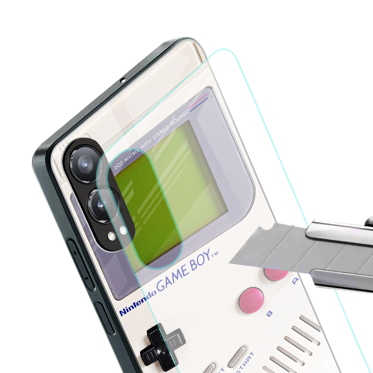 gameboy classic back phone cover | glass case for oneplus nord ce 4 lite