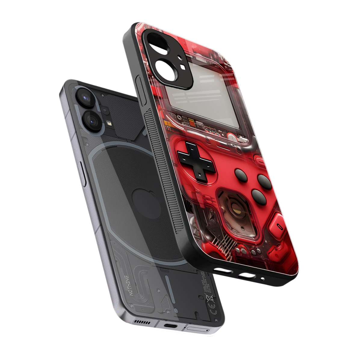 gameboy classic red back phone cover | glass case for nothing phone 1