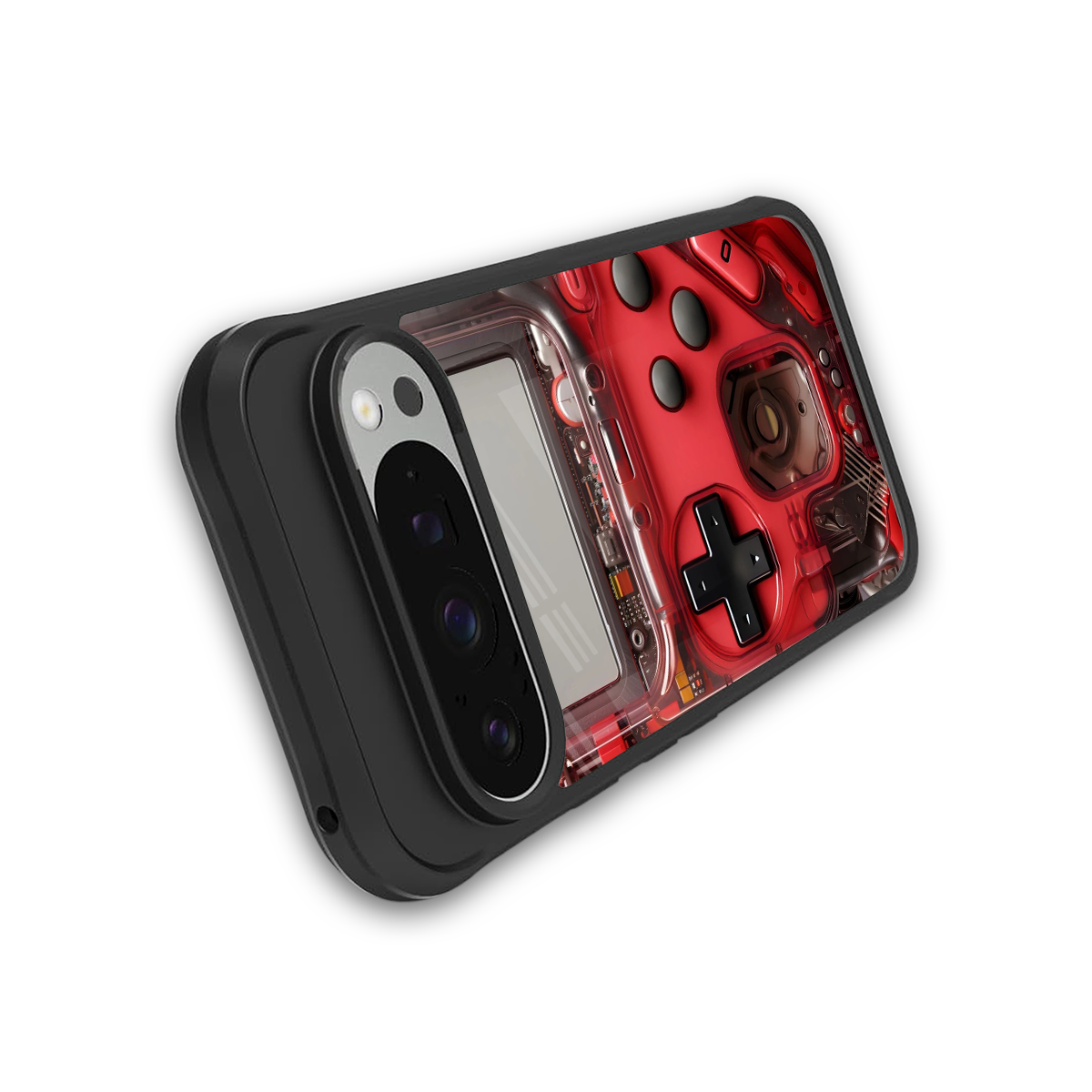 gameboy classic red back phone cover | glass case for google pixel 9 pro xl
