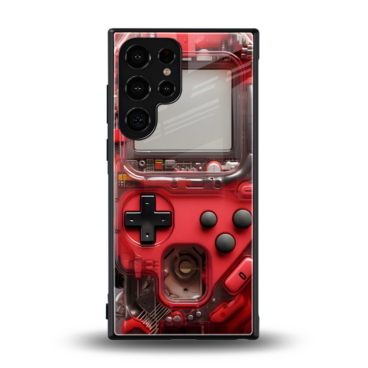 gameboy classic red back phone cover | glass case for samsung galaxy s24 ultra