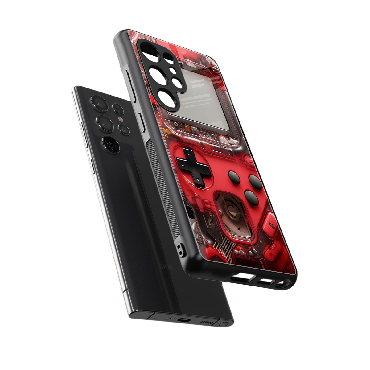 gameboy classic red back phone cover | glass case for samsung galaxy s25 ultra