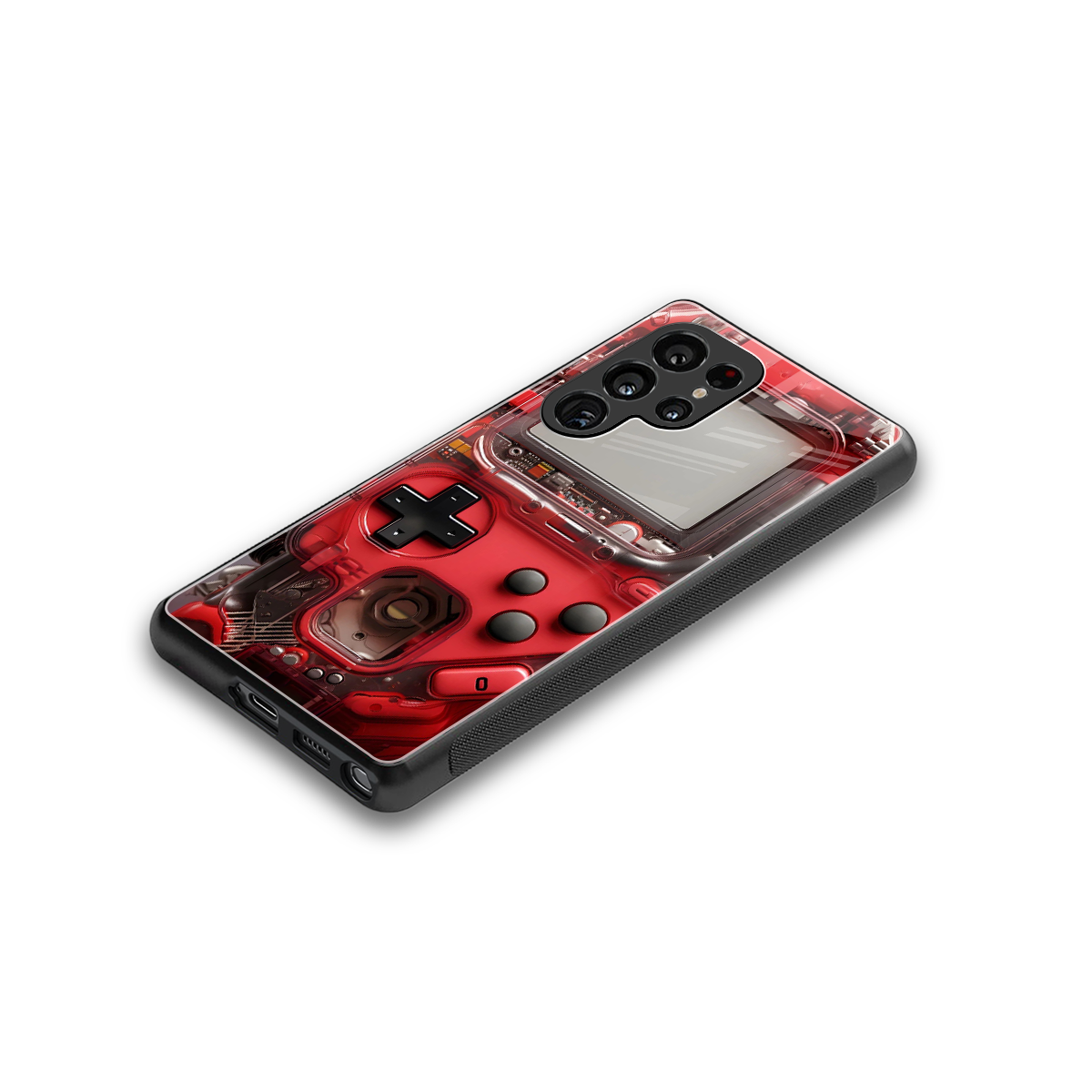 gameboy classic red back phone cover | glass case for samsung galaxy s25 ultra