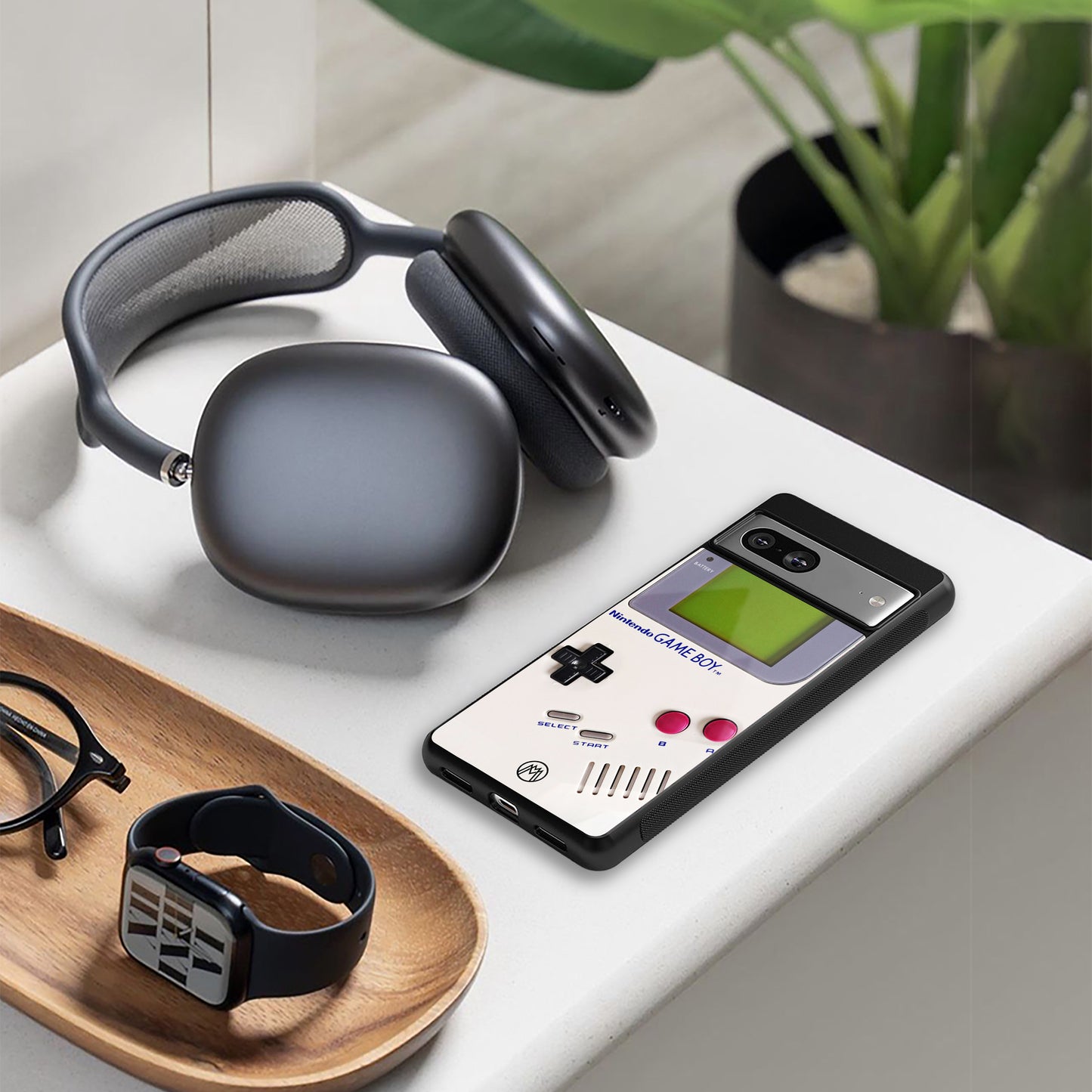 gameboy classic back phone cover | glass case for google pixel 9 pro