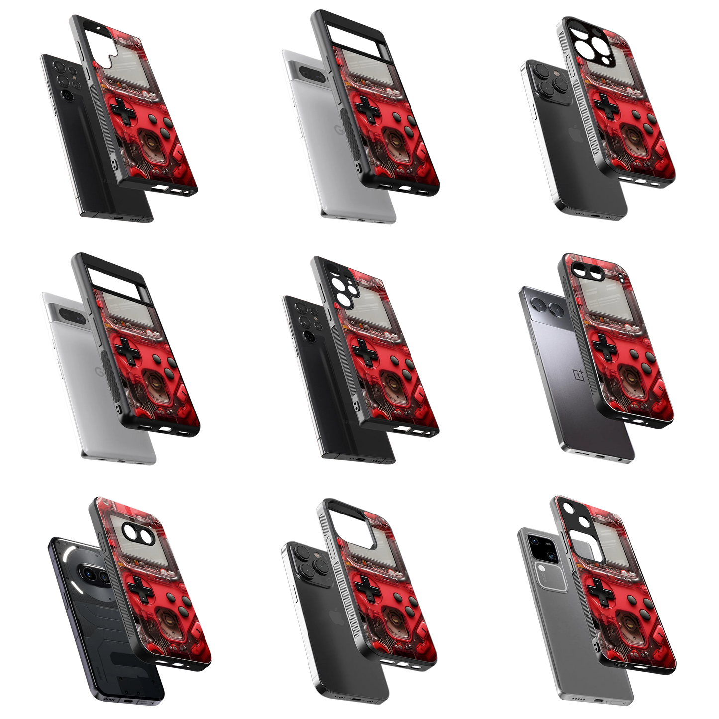 Durable Glass Back Mobile Case for iPhone, Samsung, OnePlus, Google Pixel, Redmi, Vivo, Oppo