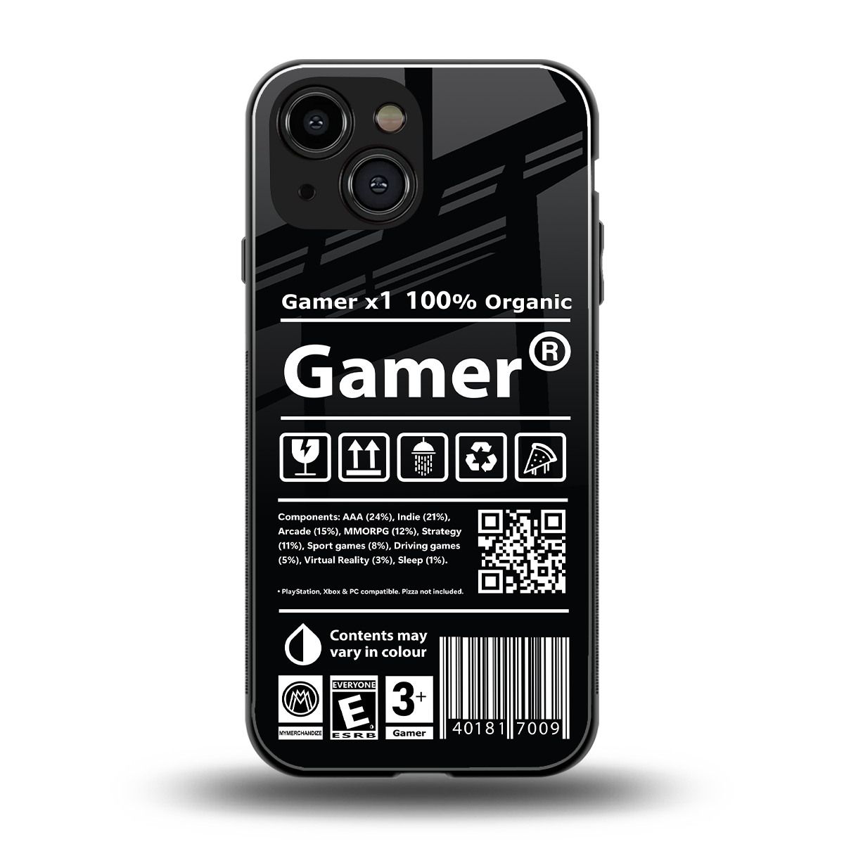 gamer back phone cover | glass case for iphone 13 mini