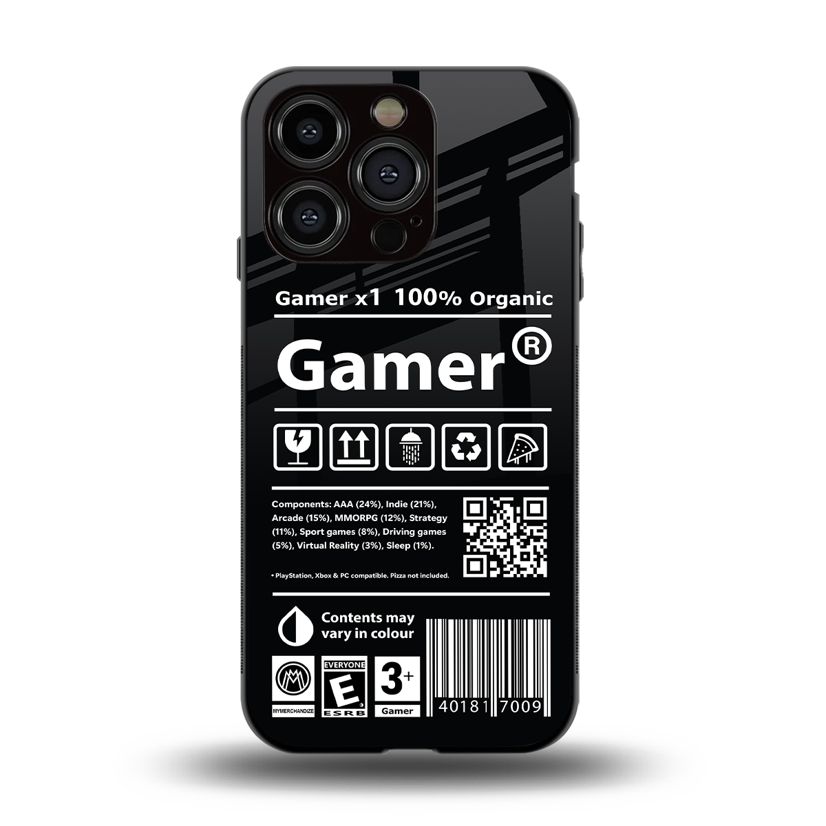 gamer back phone cover | glass case for iphone 14 pro