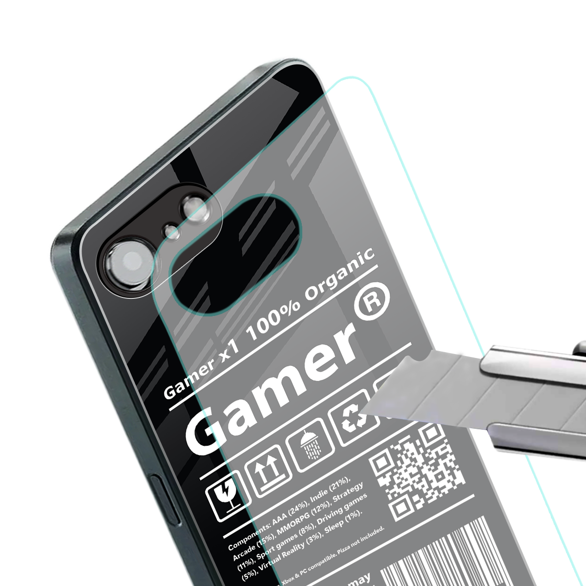 gamer back phone cover | glass case for iphone 16e