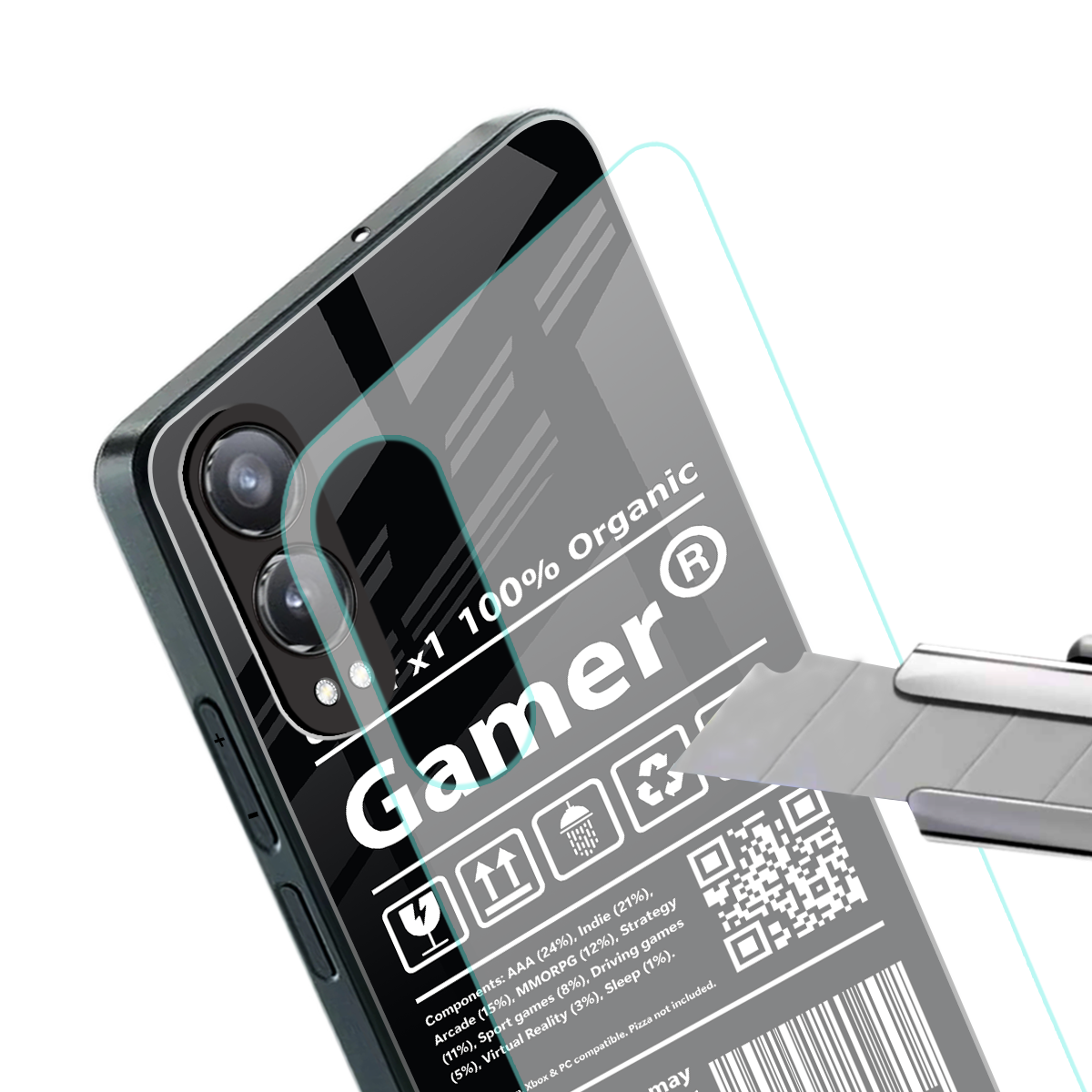 gamer back phone cover | glass case for oneplus nord ce 4 lite