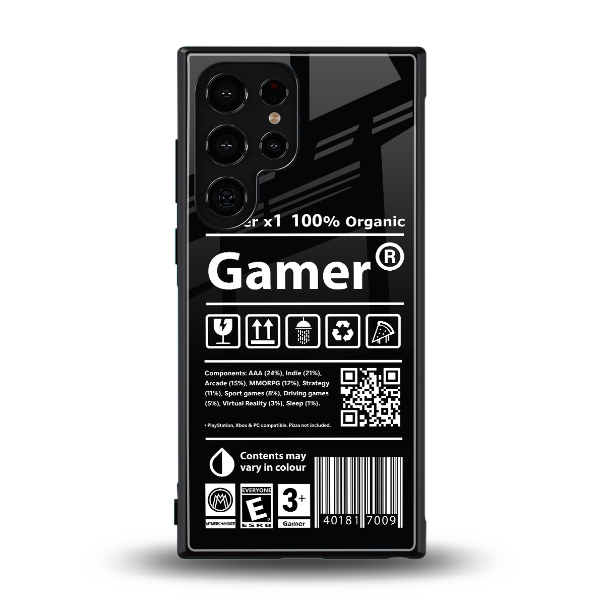 gamer back phone cover | glass case for samsung galaxy s24 ultra