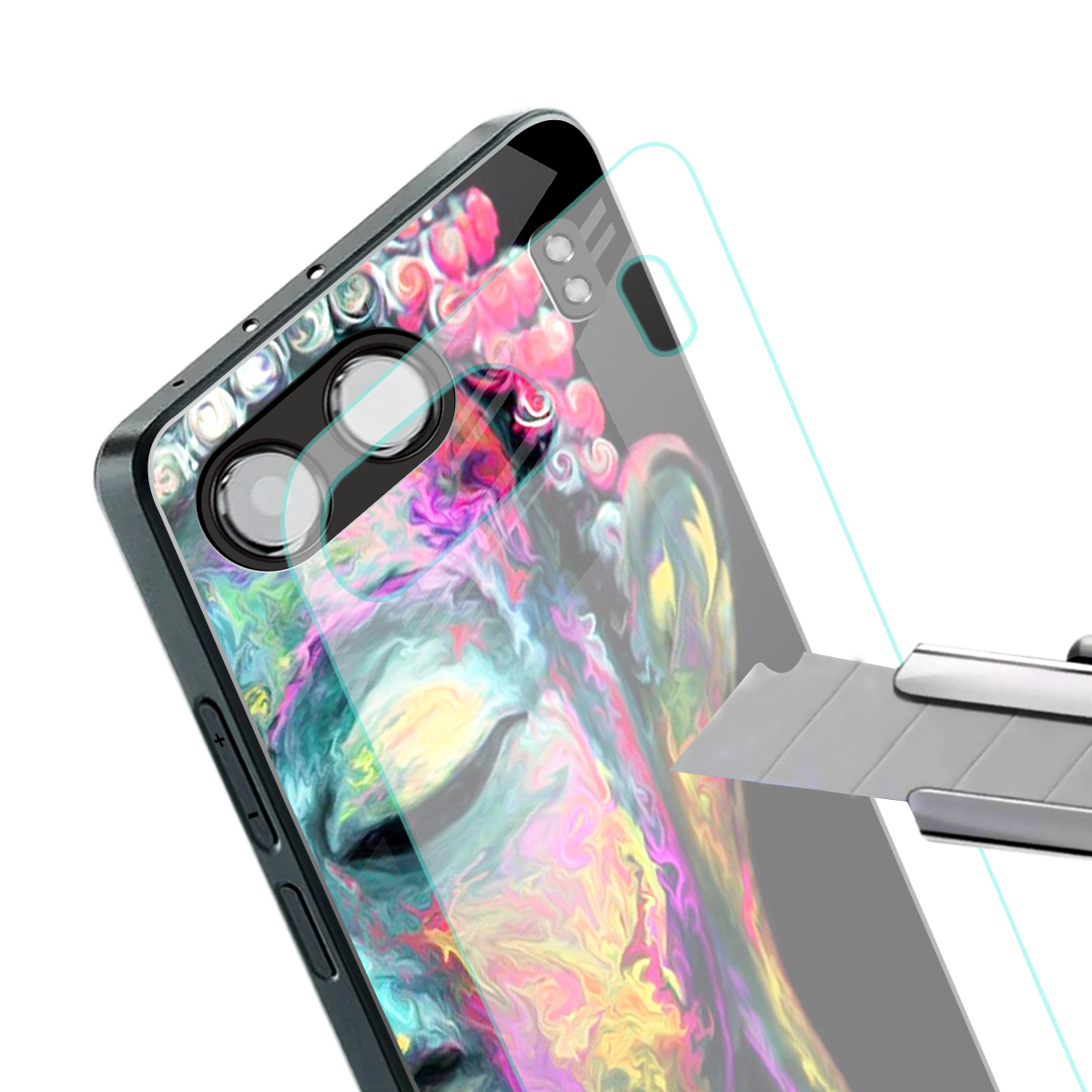 gautama buddha back phone cover | glass case for oneplus nord 4