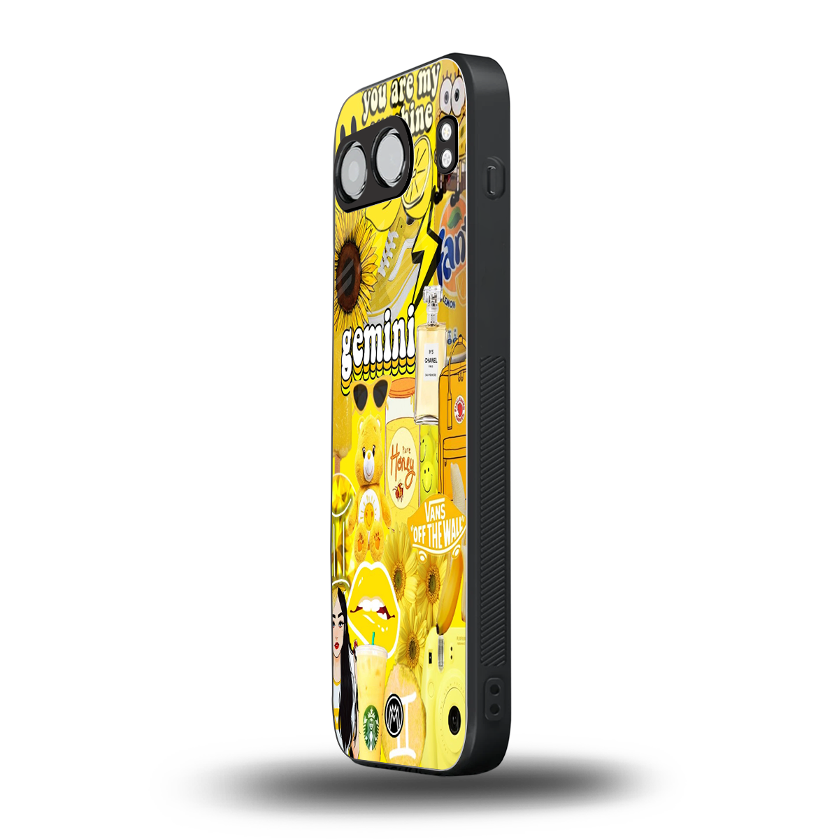 gemini aesthetic collage back phone cover | glass case for oneplus nord 4