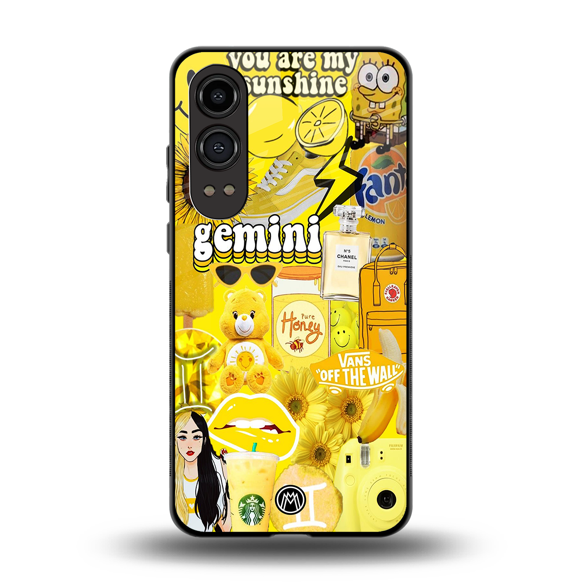 gemini aesthetic collage back phone cover | glass case for oneplus nord ce 4 lite