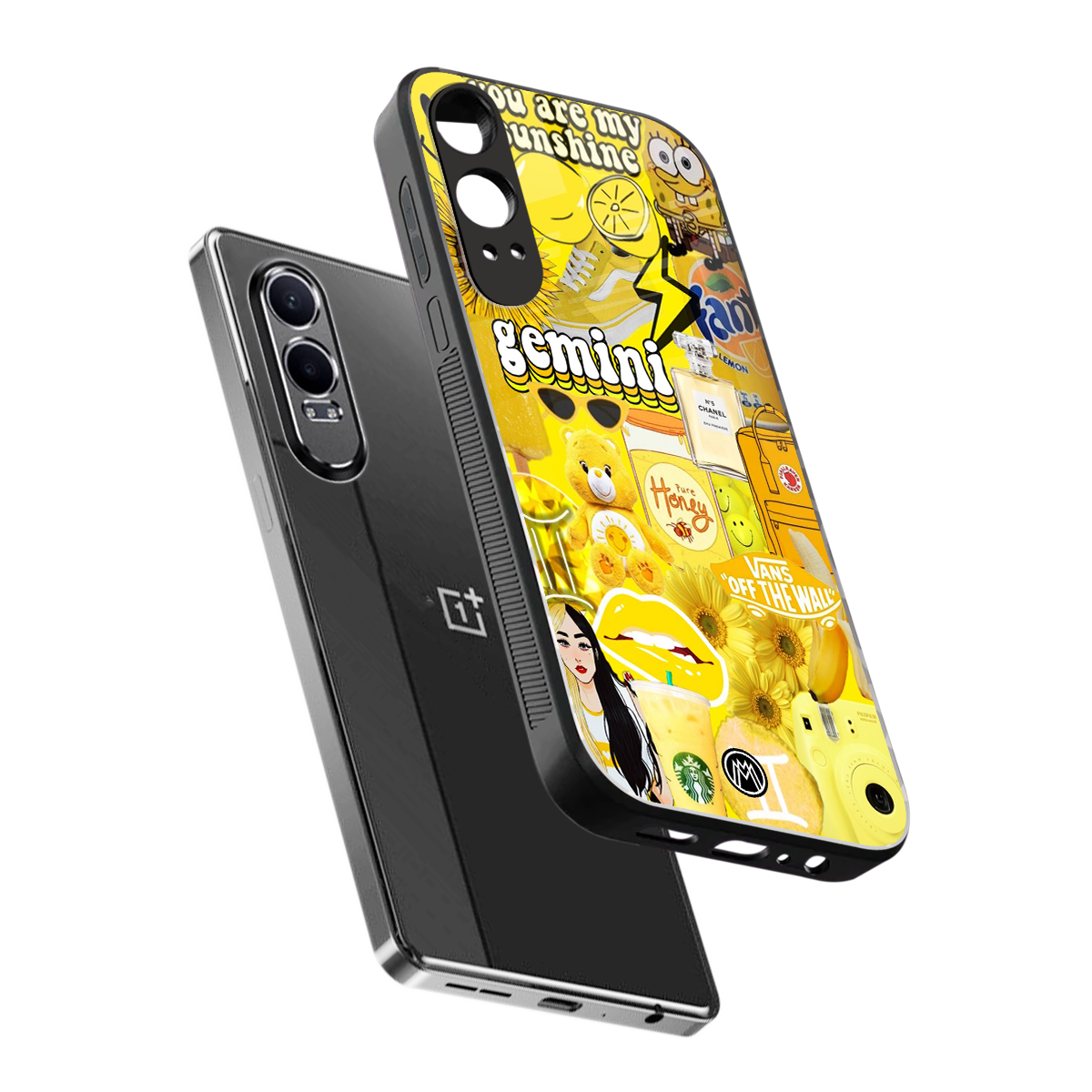 gemini aesthetic collage back phone cover | glass case for oneplus nord ce 4 lite