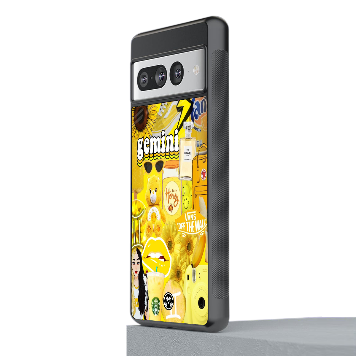 gemini aesthetic collage back phone cover | glass case for google pixel 7 pro