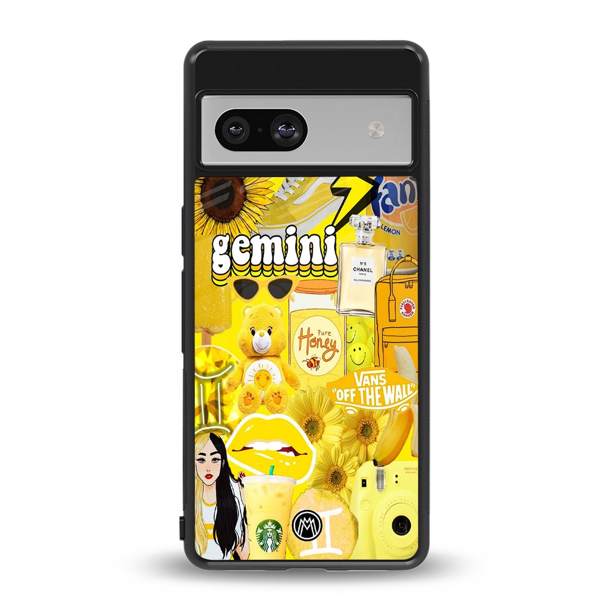 gemini aesthetic collage back phone cover | glass case for Google Pixel 7