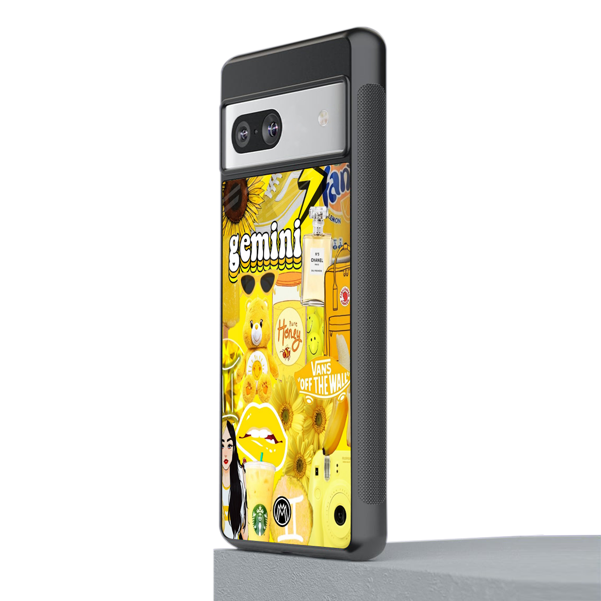 gemini aesthetic collage back phone cover | glass case for Google Pixel 7