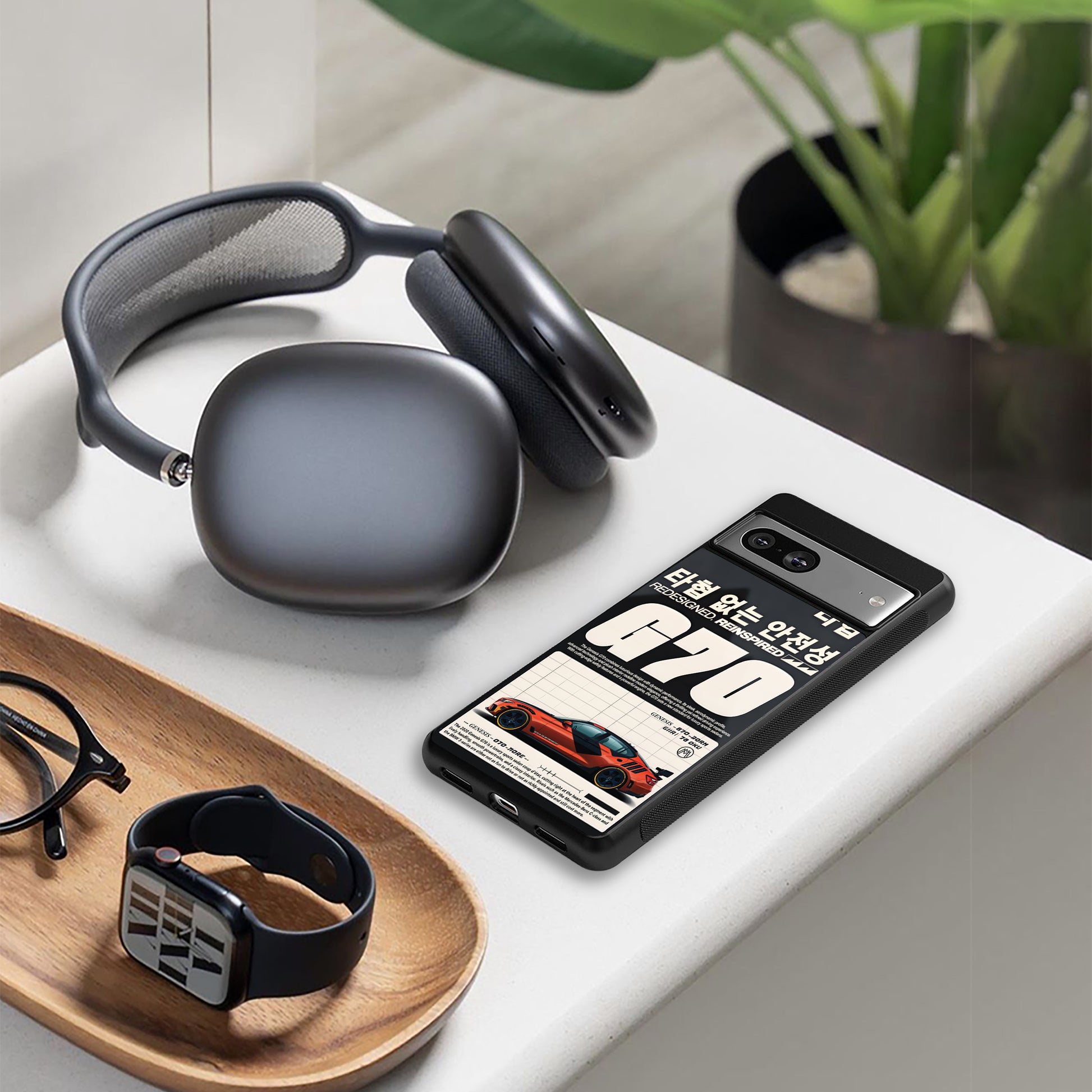 genesis g70 back phone cover | glass case for google pixel 9 pro