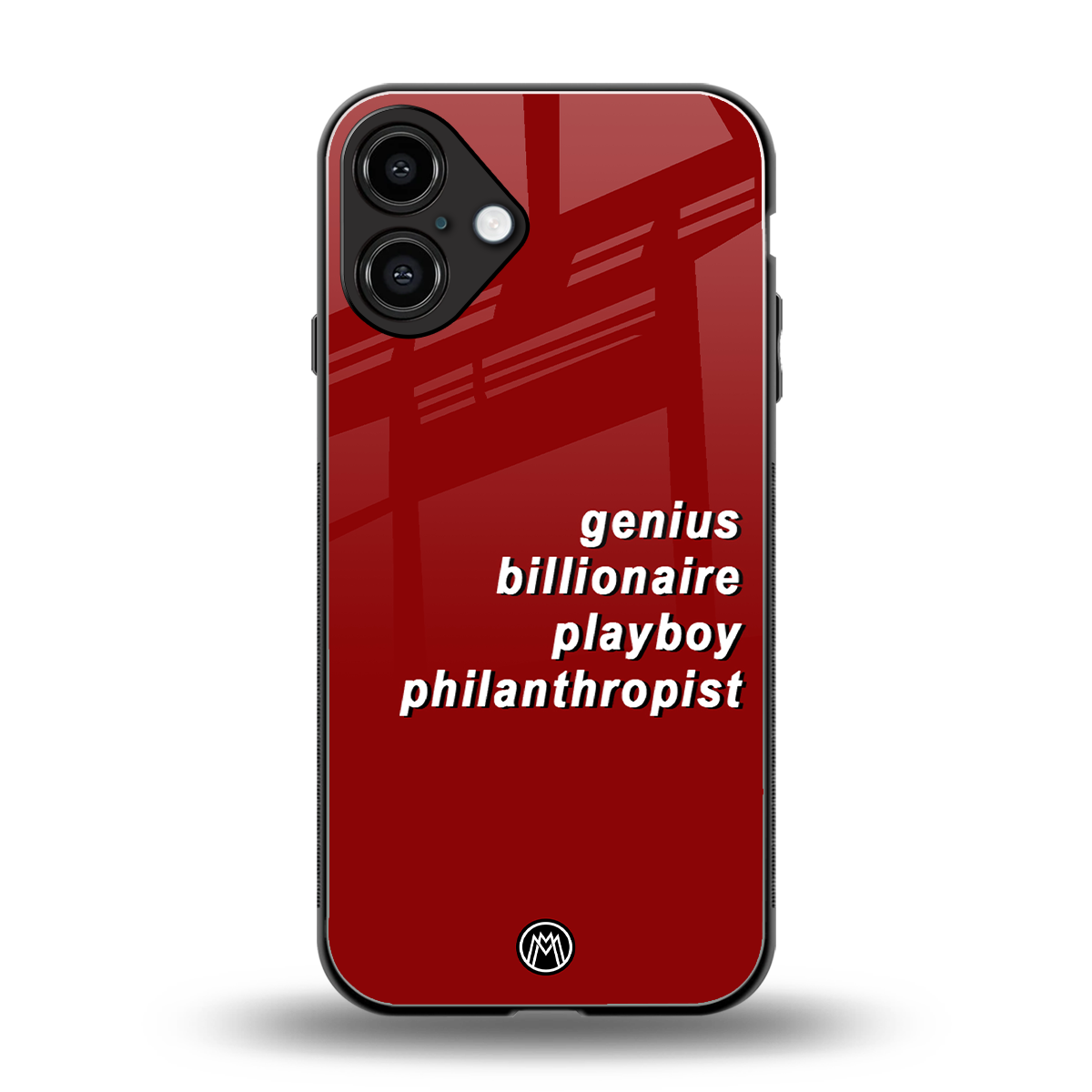 genius billionaire playboy philantrophist back phone cover | glass case for iphone 16 plus