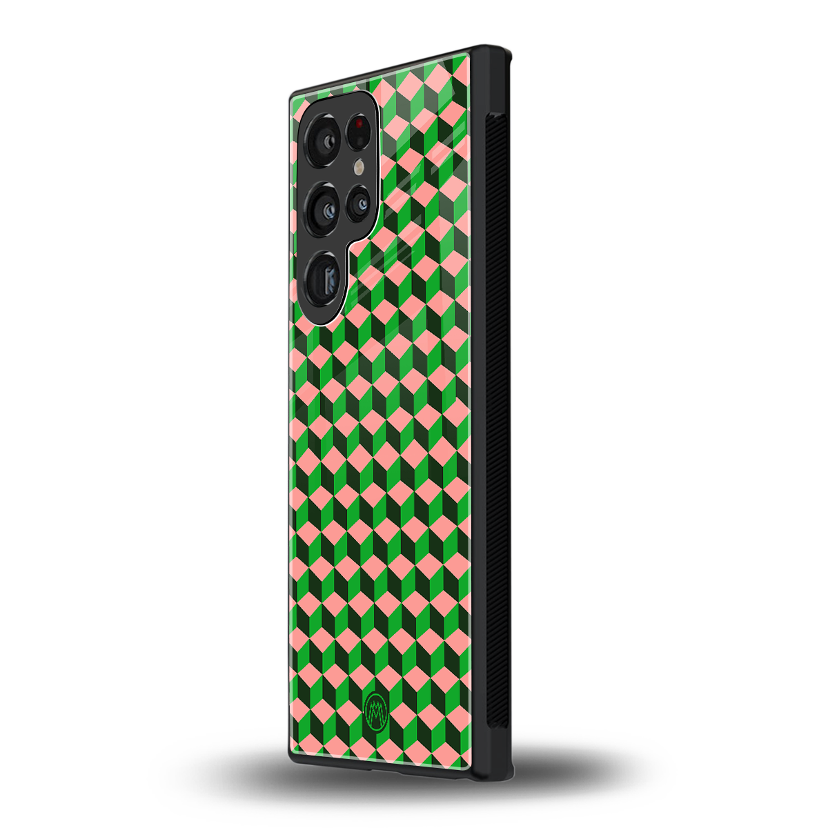 geo cube back phone cover | glass case for samsung galaxy s24 ultra
