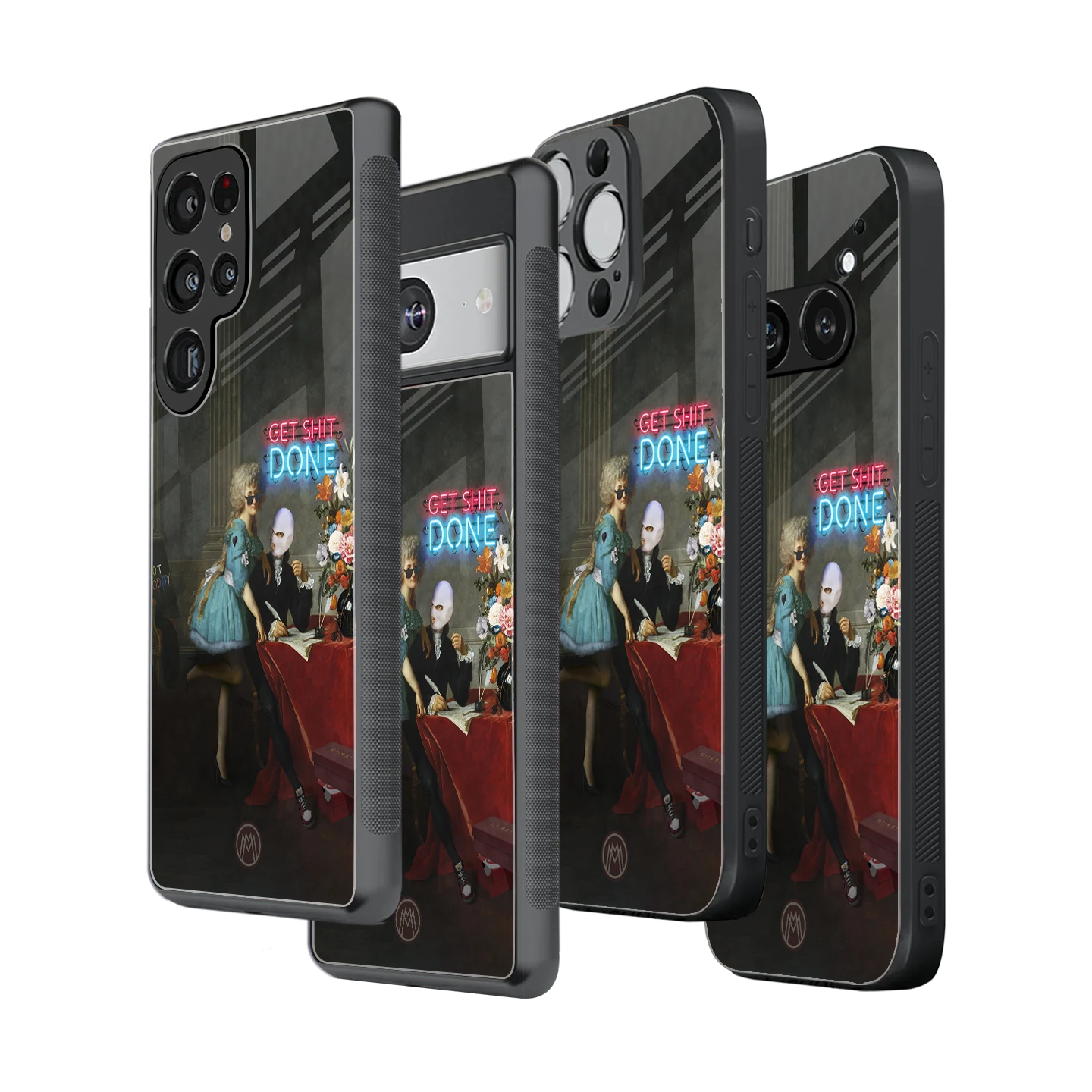 Stylish Glass Back Case for All Smartphones โ iPhone, Samsung, OnePlus, Pixel, Redmi, Oppo, Vivo, Motorola