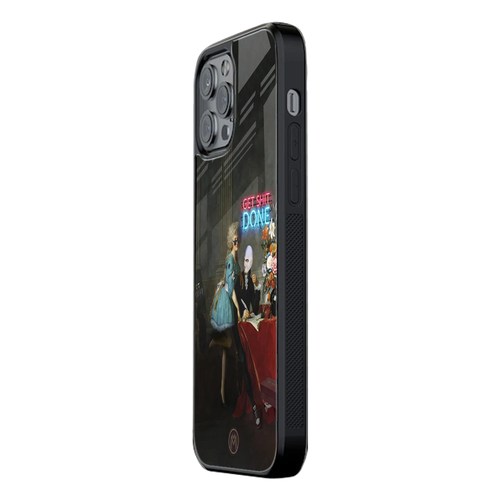 Slim Glass Back Phone Case for Multiple Brands โ iPhone, Samsung, Redmi, OnePlus, Oppo, Vivo